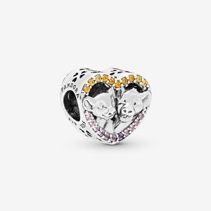 Disney, Sparkling Simba & Nala Heart Pandora Charm